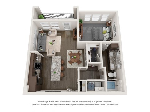 Nine 50 A7 luxury floor Plan 1 bed 1 bath